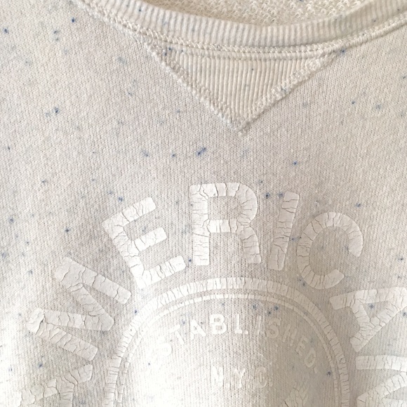 Ivory & Blue Speckled Sweater AE - Picture 3 of 3